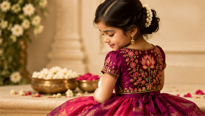 Festive embroidered dress for a child